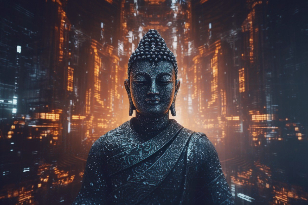 Mandala geometrică cu flori